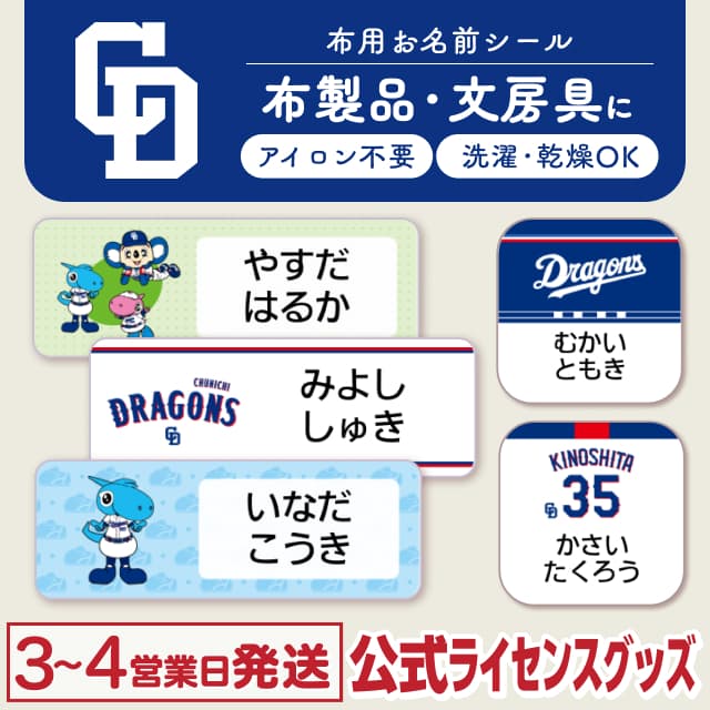 布用ノンアイロンシール 中日ドラゴンズ